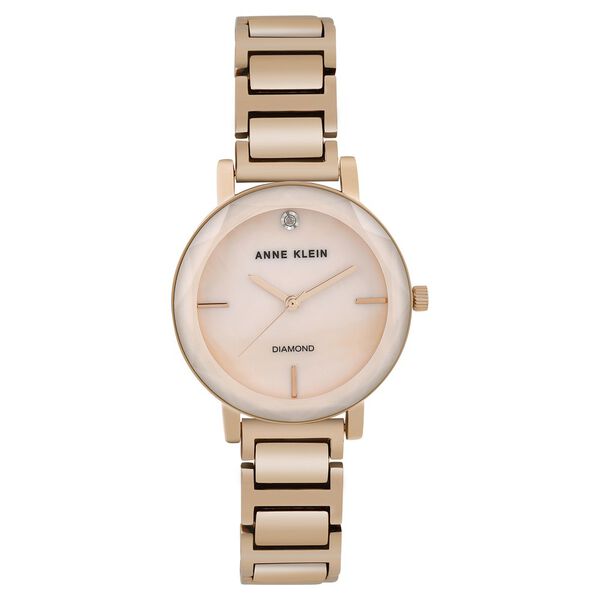 Anne Klein Quartz Analog Pink Dial Metal Strap Watch for Women - image number 1