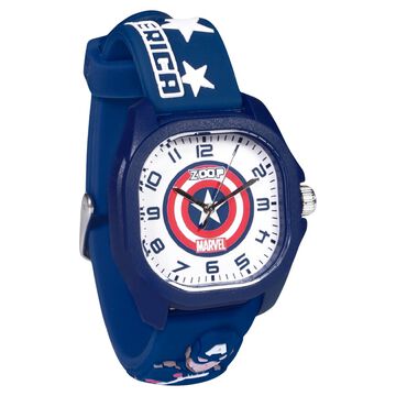 Zoop Marvel Analog Watch with White Captain America Dial & Blue Strap for Boys Kids, from House of Titan