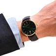 Titan Nebula Abhiyant 18k Gold Hand-Wound Mechanical Analog with Exhibition Caseback Leather Strap Watch for Men - image number 6
