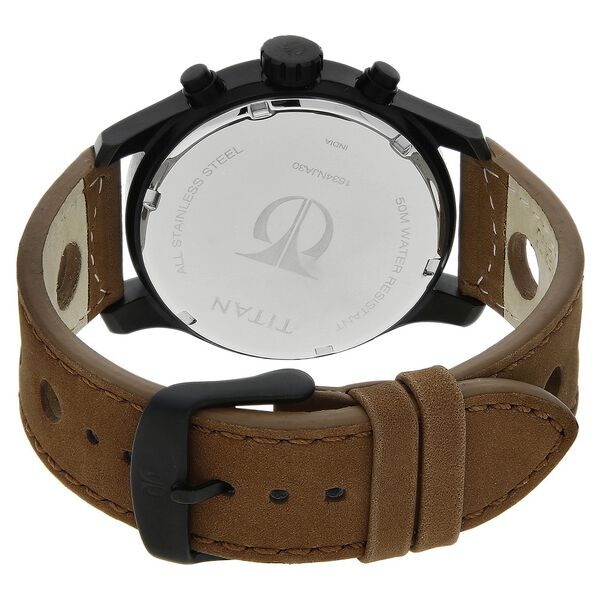Titan Chronograph Black DialLeather Strap watch for Men - image number 3