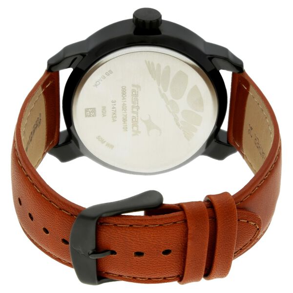 Fastrack Quartz Analog Multicoloured Dial Leather Strap Watch for Guys - image number 3