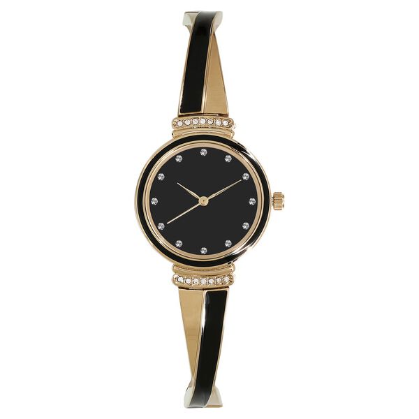 Anne Klein Quartz Analog Black Dial Leather Strap Watch for Women - image number 0