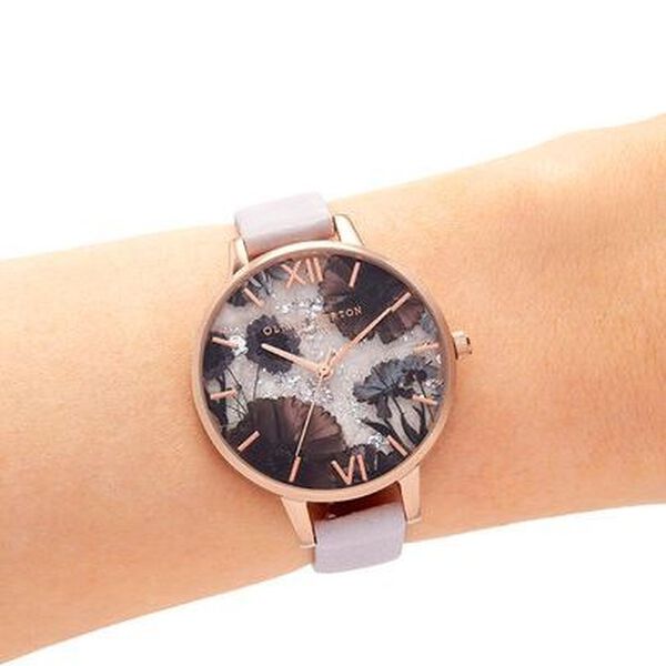 Olivia Burton Quartz Analog Multicoloured Dial Leather Strap Watch for Women - image number 4