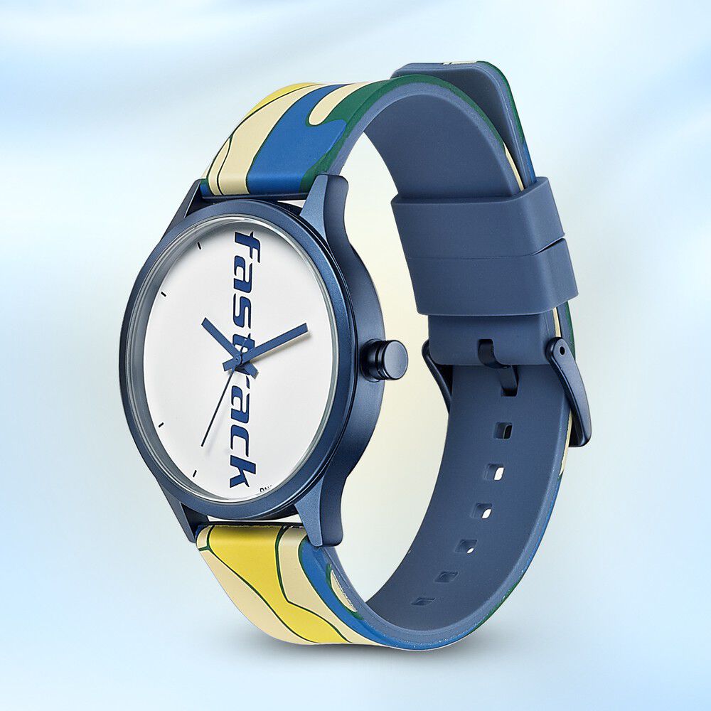 Fastrack white dial store analog unisex watch