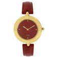 Titan Quartz Analog Red Dial Leather Strap Watch for Women - image number 0