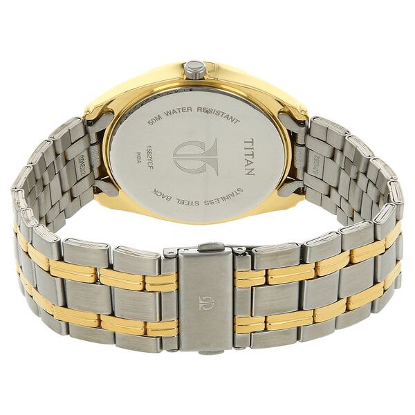 Titan Quartz Analog with Day and Date Silver Dial Stainless Steel Strap Watch for Men - image number 3