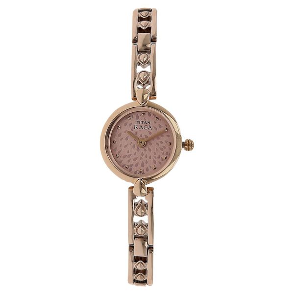 Titan Raga Essentials Pink Dial Analog Metal Strap watch for Women - image number 0