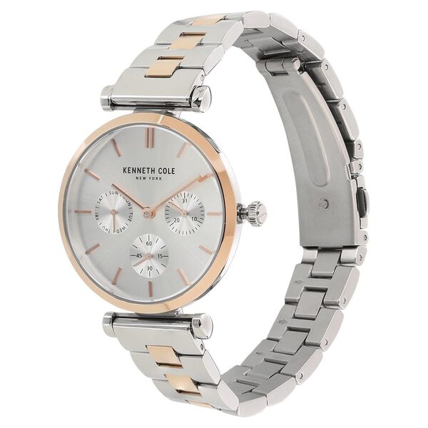 Kenneth Cole Quartz Multifunction Silver Dial Stainless Steel Strap Watch for Women - image number 1