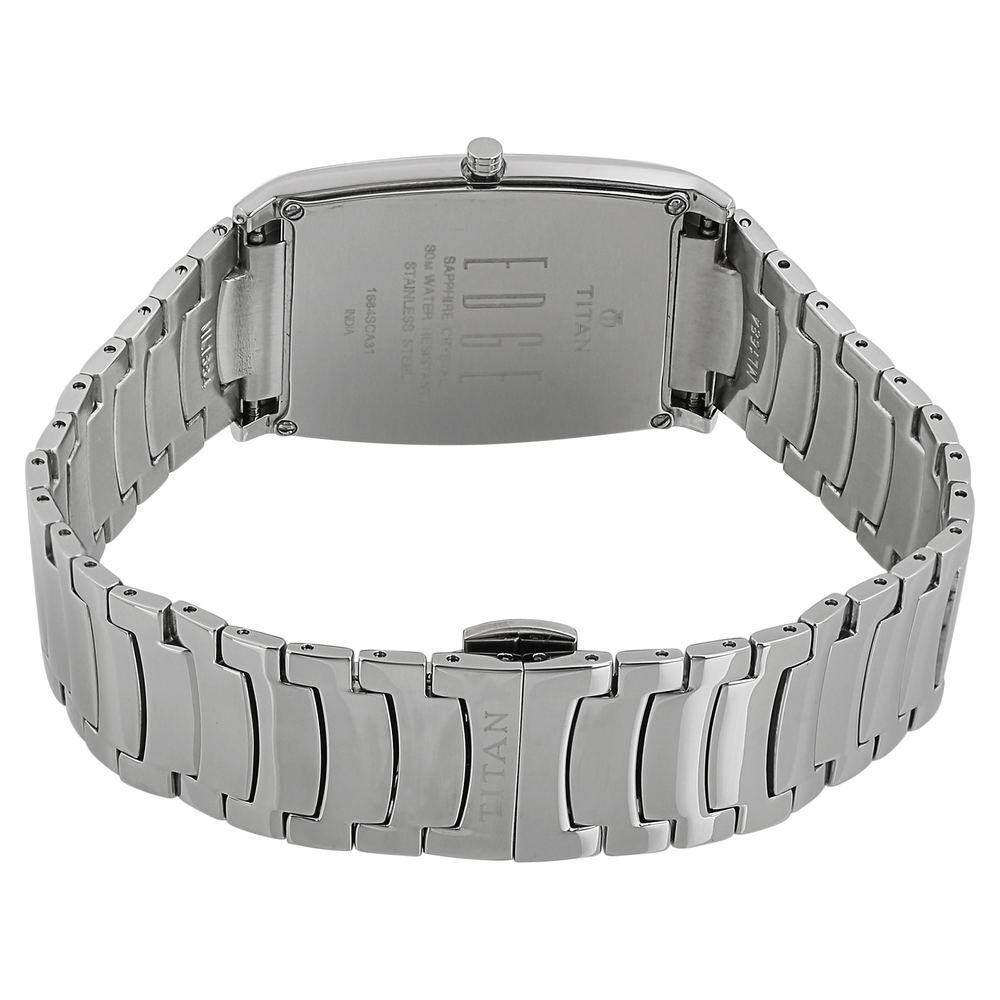 Buy Online Titan Edge White Dial Analog with Date Stainless Steel Strap watch for Men nk1684sm01 Titan