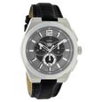 Xylys Swiss Chronograph Black Leather Strap and Grey Dial Watch For Men - image number 1