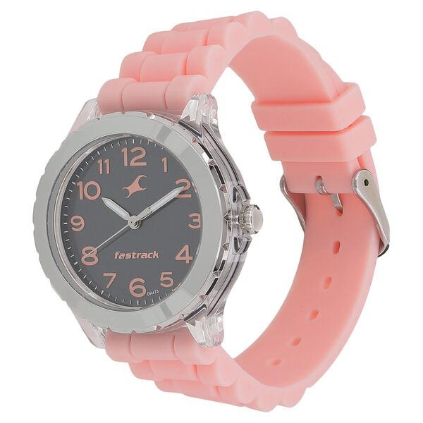 Fastrack Trendies Quartz Analog Black Dial Silicone Strap Watch for Girls - image number 1