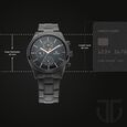 Titan Workwear Multifunction Black Round Dial Black Metal Strap Watch For Men - image number 2