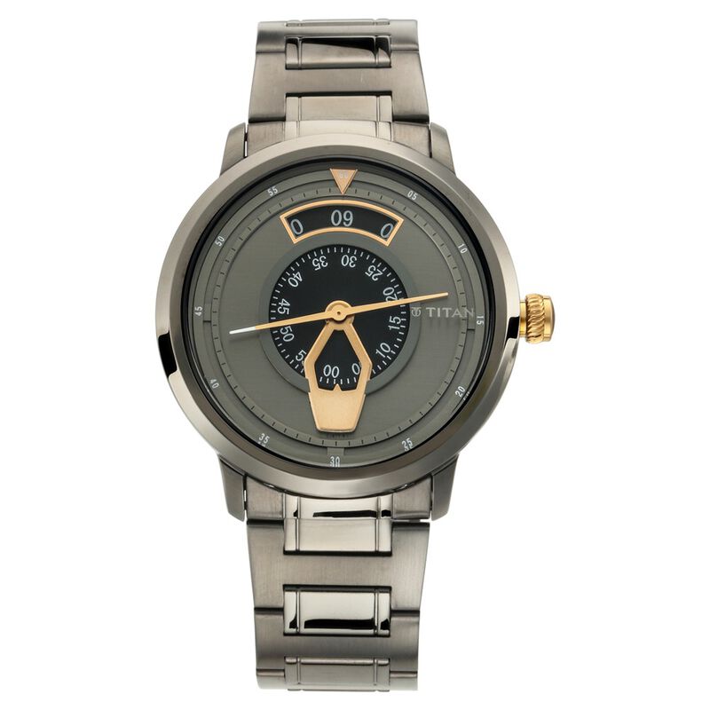 Titan Maritime Anthracite Dial Analog Stainless Steel Strap watch for Men - image number 1