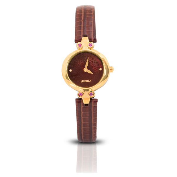 Titan Nebula Ajanta and Ellora Quartz Analog 18 Karat Solid Gold Watch for Women - image number 1
