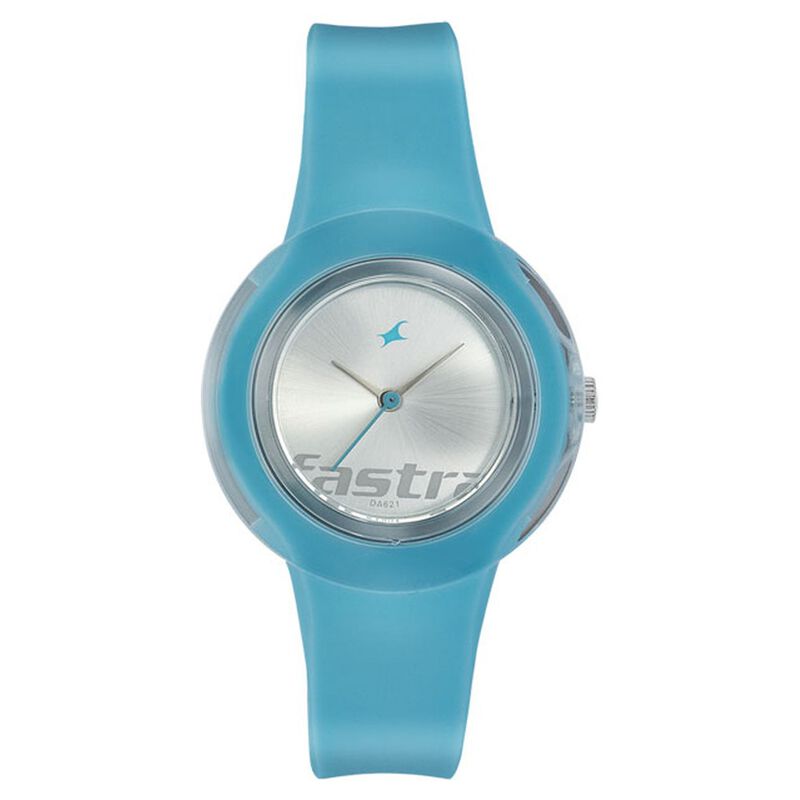 Fastrack Quartz Analog Silver Dial Plastic Strap Watch for Girls - image number 0