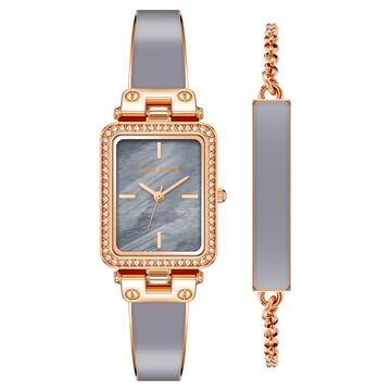 Anne Klein Quartz Analog Grey Dial Stainless Steel Strap Watch for Women