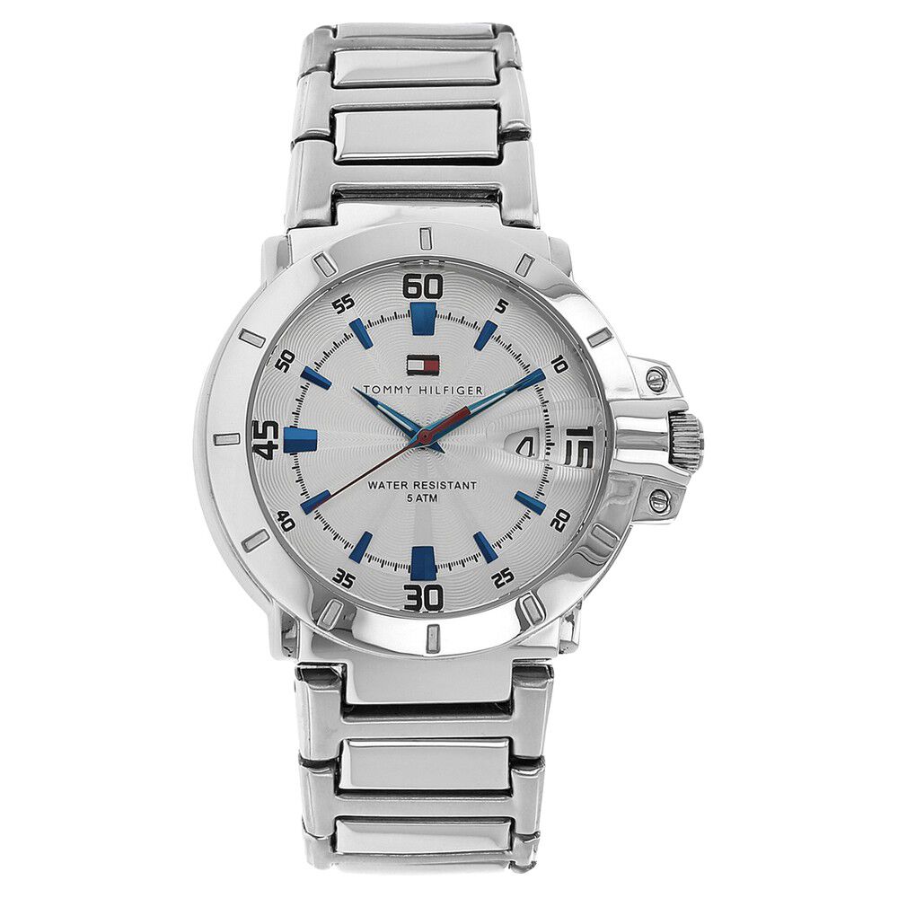 Mens silver tommy hilfiger watch new arrivals