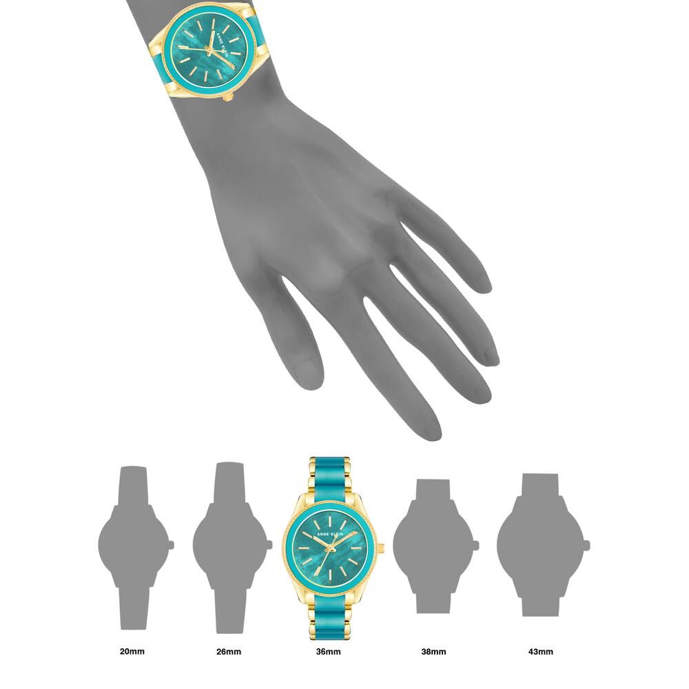 Buy Online Anne Klein Quartz Analog Teal Dial Teal Metal