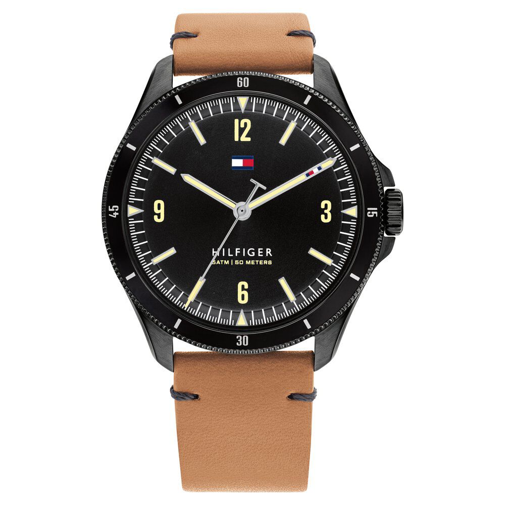 Tommy leather watch outlet