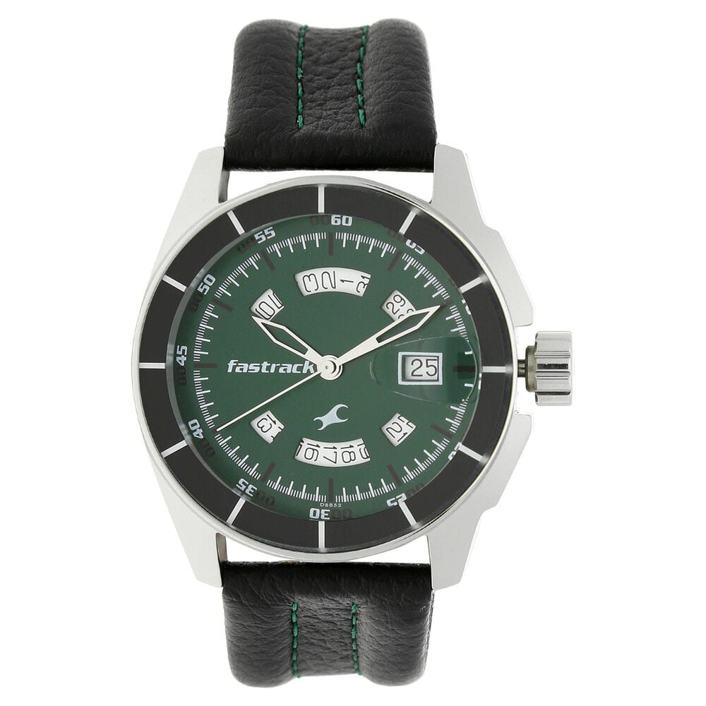 Fastrack watch store green dial