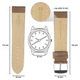 22 mm Brown Genuine Leather Straps for Men - image number 1