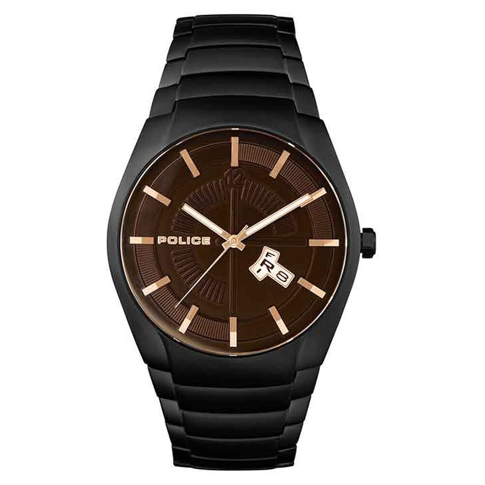 Police analog black hotsell dial men's watch