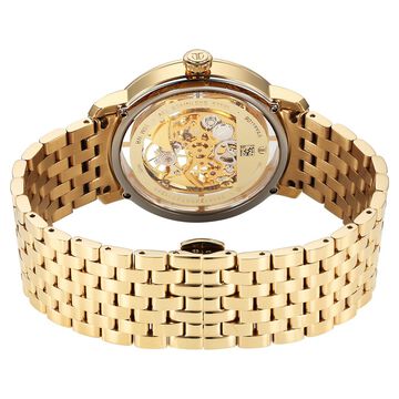 Titan Mechanical Slimline Golden Dial Mechanical Stainless Steel Strap watch for Men