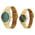 Titan Bandhan Eternal Pair Analog with Date and Green Dial Yellow Gold Stainless Steel Strap Watch for Couples - image number 2
