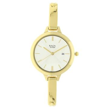 Titan Raga Viva Champagne Dial Analog with Date Strap watch for Women