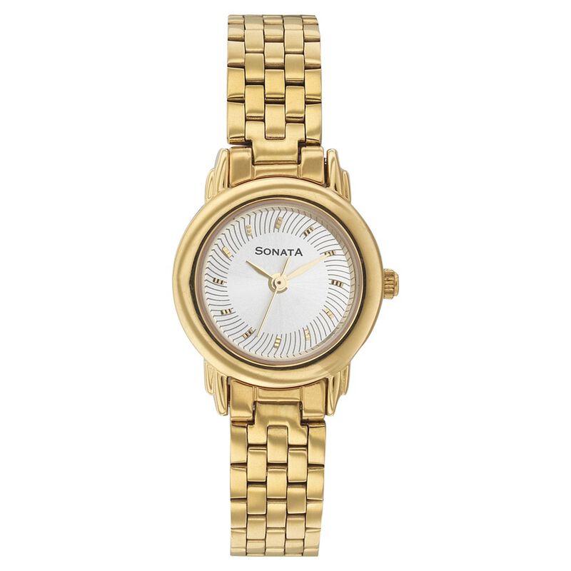 Sonata Quartz Analog Silver Dial Strap Watch for Women