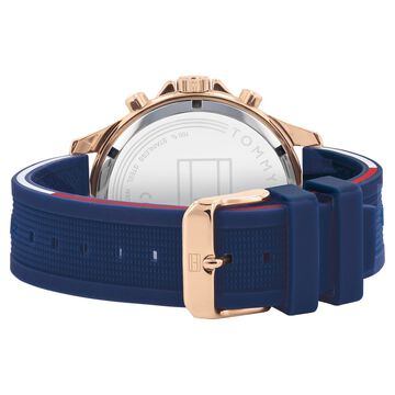 Tommy Hilfiger Quartz Multifunction White Dial Silicone Strap Watch for Men