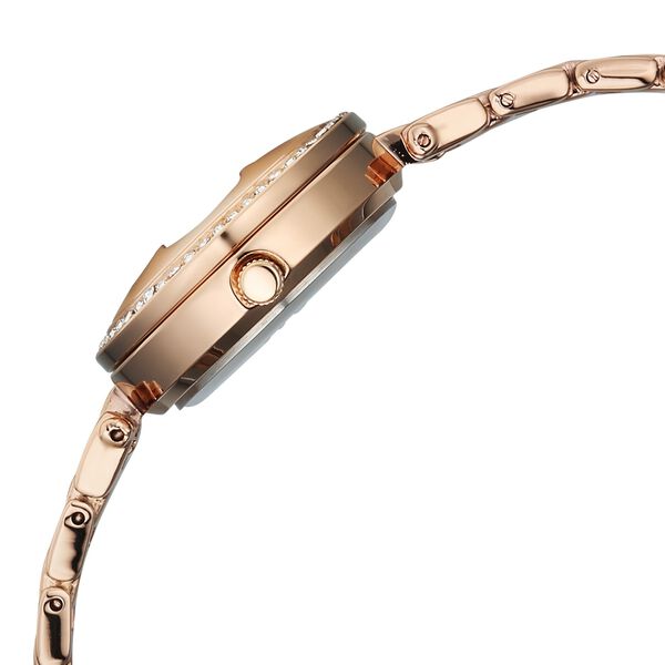 Vyb Eclipse By Fastrack Quartz Analog White Dial Rose Gold Stainless Steel Strap Watch For Girls - image number 6