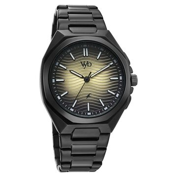 Vyb Quest By Fastrack Quartz Analog Beige Dial Black Stainless Steel Strap Watch For Guys