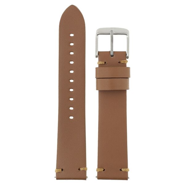 22 mm Brown Genuine Leather Strap for Men - image number 0
