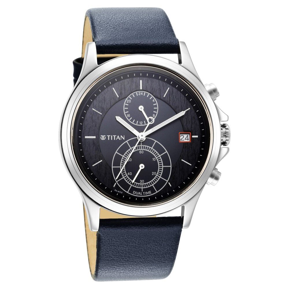 Titan dual time best sale watch