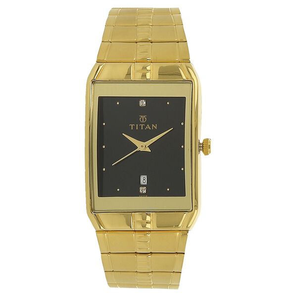Titan Black Dial Analog with Date Metal Strap watch forMen - image number 1