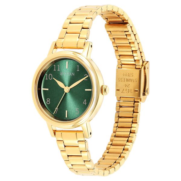 Titan Karishma Green Dial Analog Stainless Steel Strap watch for Women - image number 2