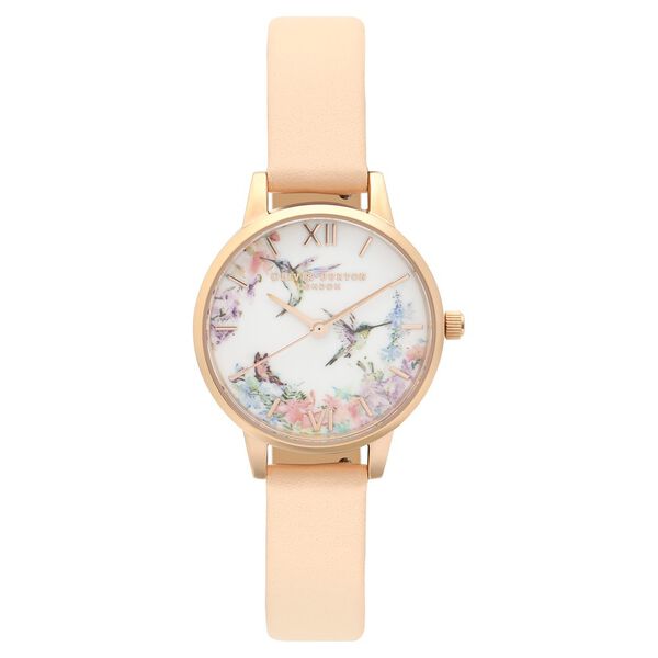 Olivia Burton Quartz Analog White Dial Leather Strap Watch for Women - image number 1