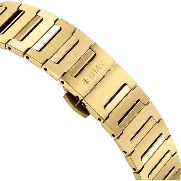 Edge Meister Quartz Analog with Date Green Dial Golden Stainless Steel Strap Watch For Men - image number 7