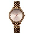 Vyb Spotlight By Fastrack Quartz Analog Rose Gold Dial Brown Metal Strap Watch For Girls - image number 1