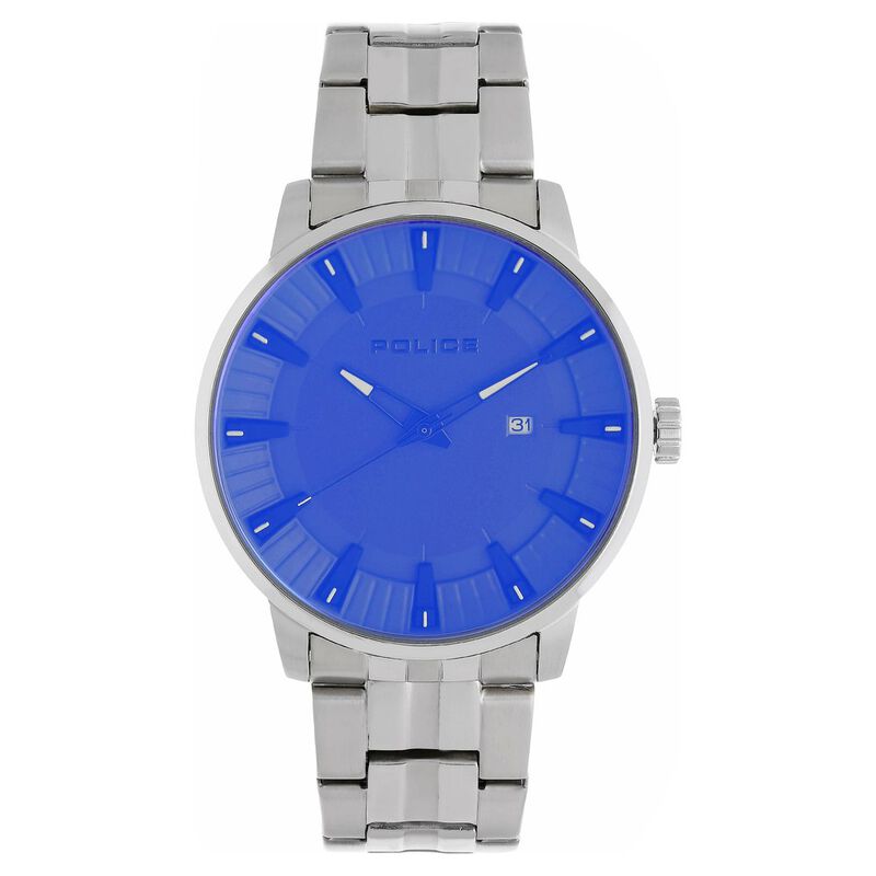 Police Quartz Analog with Date Grey Dial Stainless Steel Strap Watch for Men