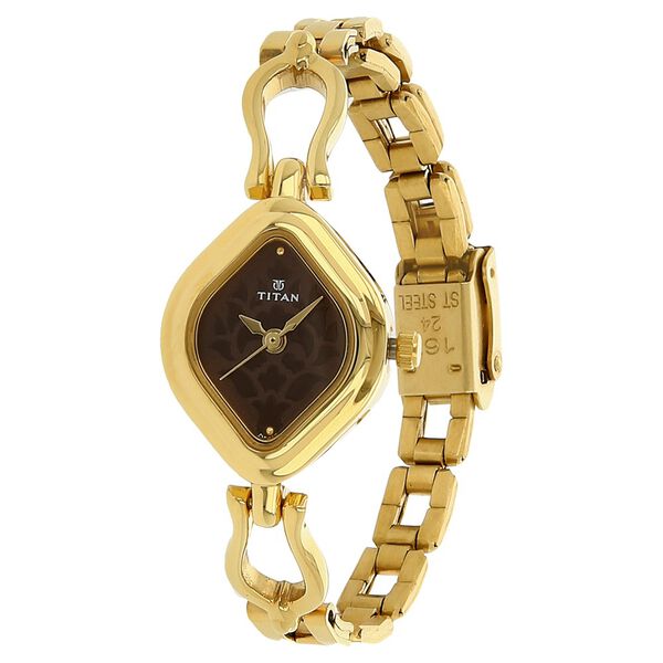 Titan Karishma Brown Dial Analog Stainless Steel Strap Watch for Women - image number 1