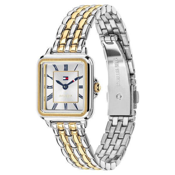 Tommy Hilfiger Quartz Analog Silver Dial Two Toned Stainless Steel Strap Watch For Women - image number 1