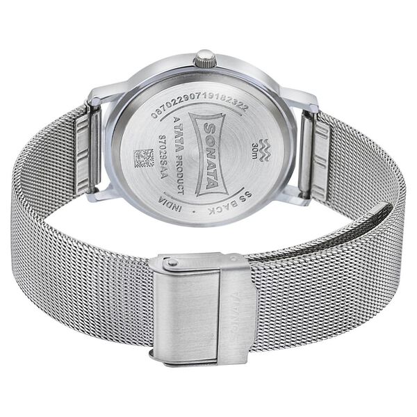 Sonata Silver Lining Silver Dial Women Watch With Stainless Steel Strap - image number 3