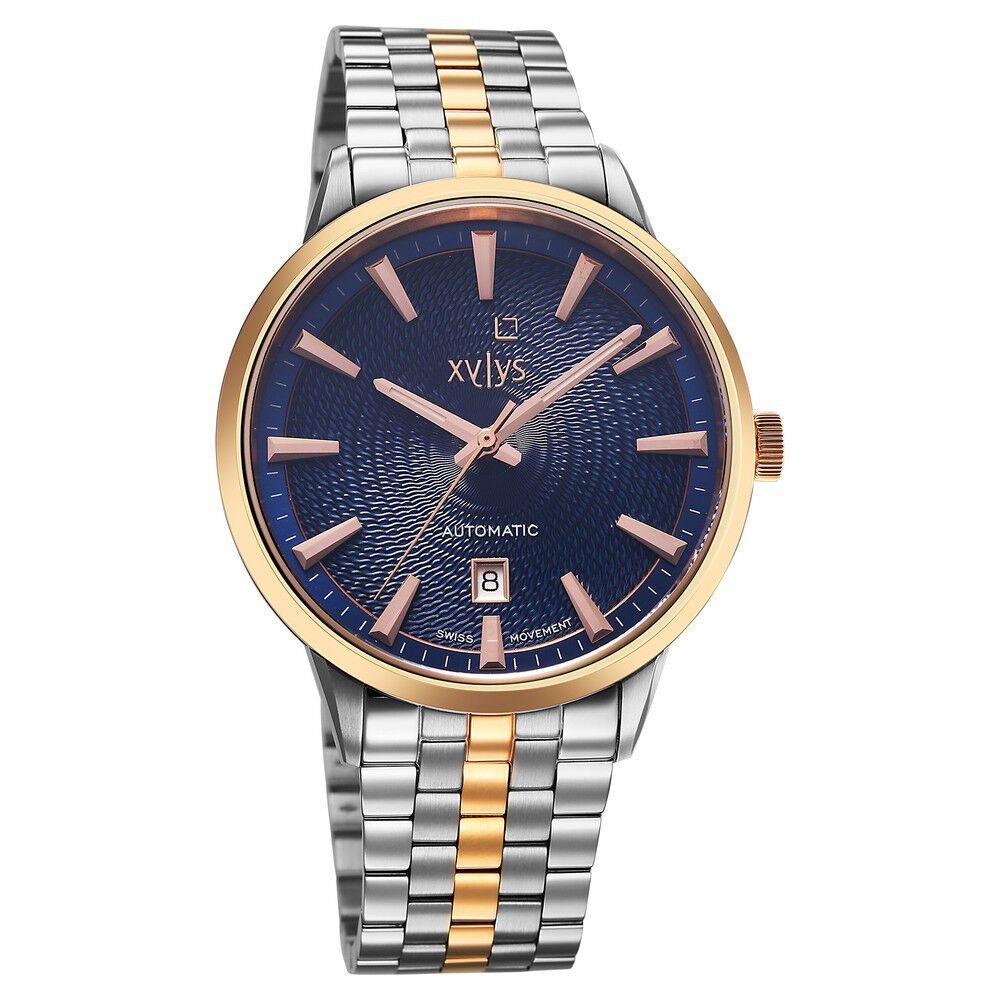 yso9 Buy Online Xylys Swiss Automatic Blue Dial Two Toned Stainless