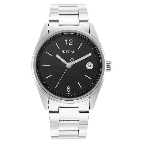 Titan Neo Black Dial Analog with Date Stainless Steel Strap watch for Men - image number 1