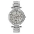 Titan Quartz Analog with Day and Date Grey Dial Stainless Steel Strap Watch for Women