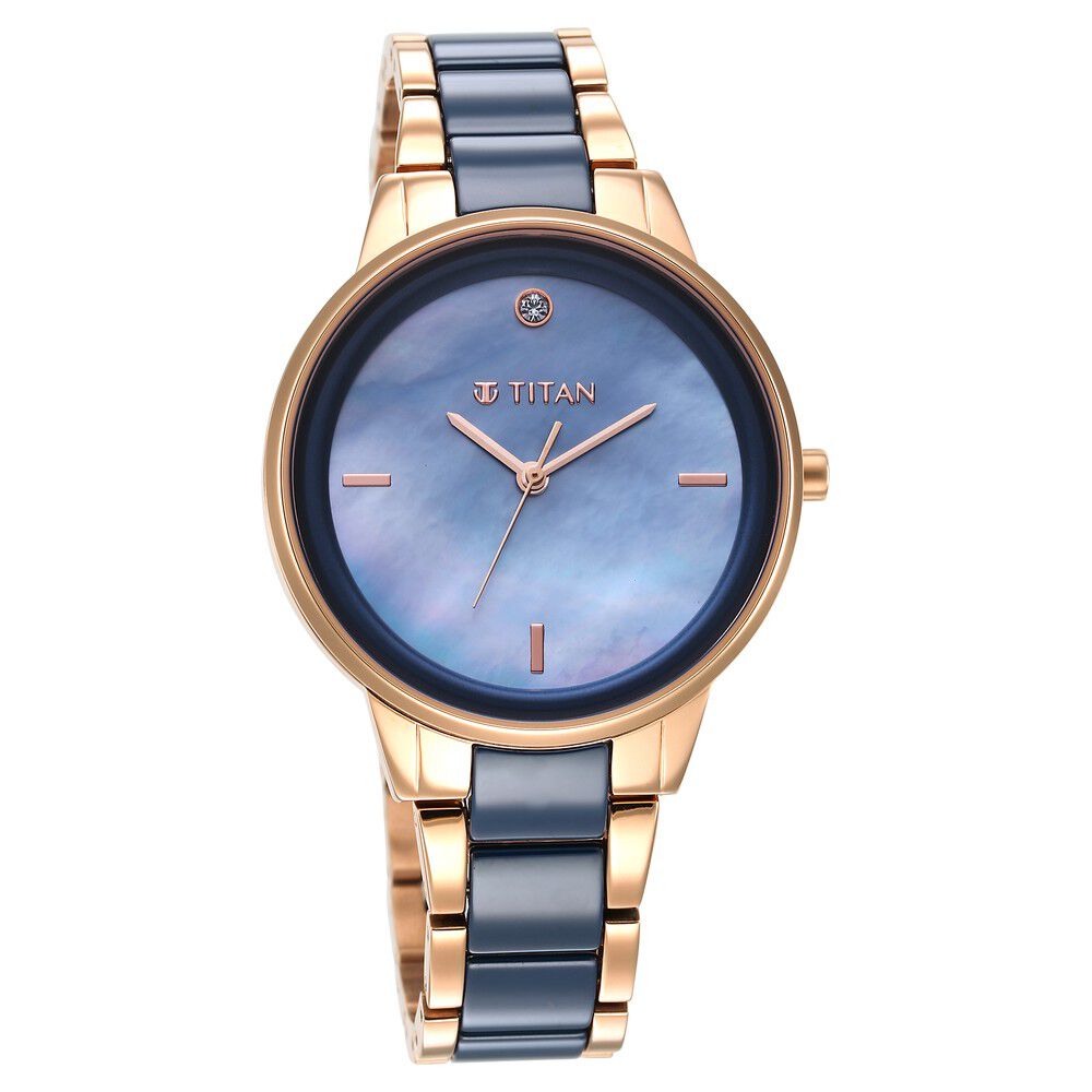 Titan watch blue colour on sale
