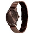 Sonata Sleek Women Bronze Sunray Dial Ultra-Slim Brown Metal Watch - image number 1