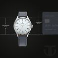 Titan Men's Minimalist Zen Watch: Sleek Leather Strap with Contrast Hands - image number 3